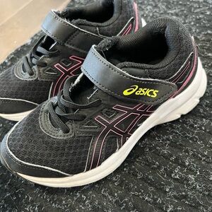 ASICS Kids Black and Pink Sneakers